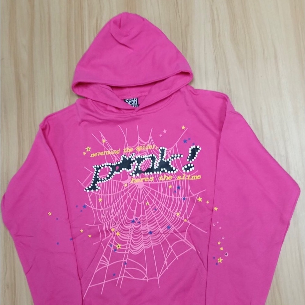 Pink sp5der hoodie